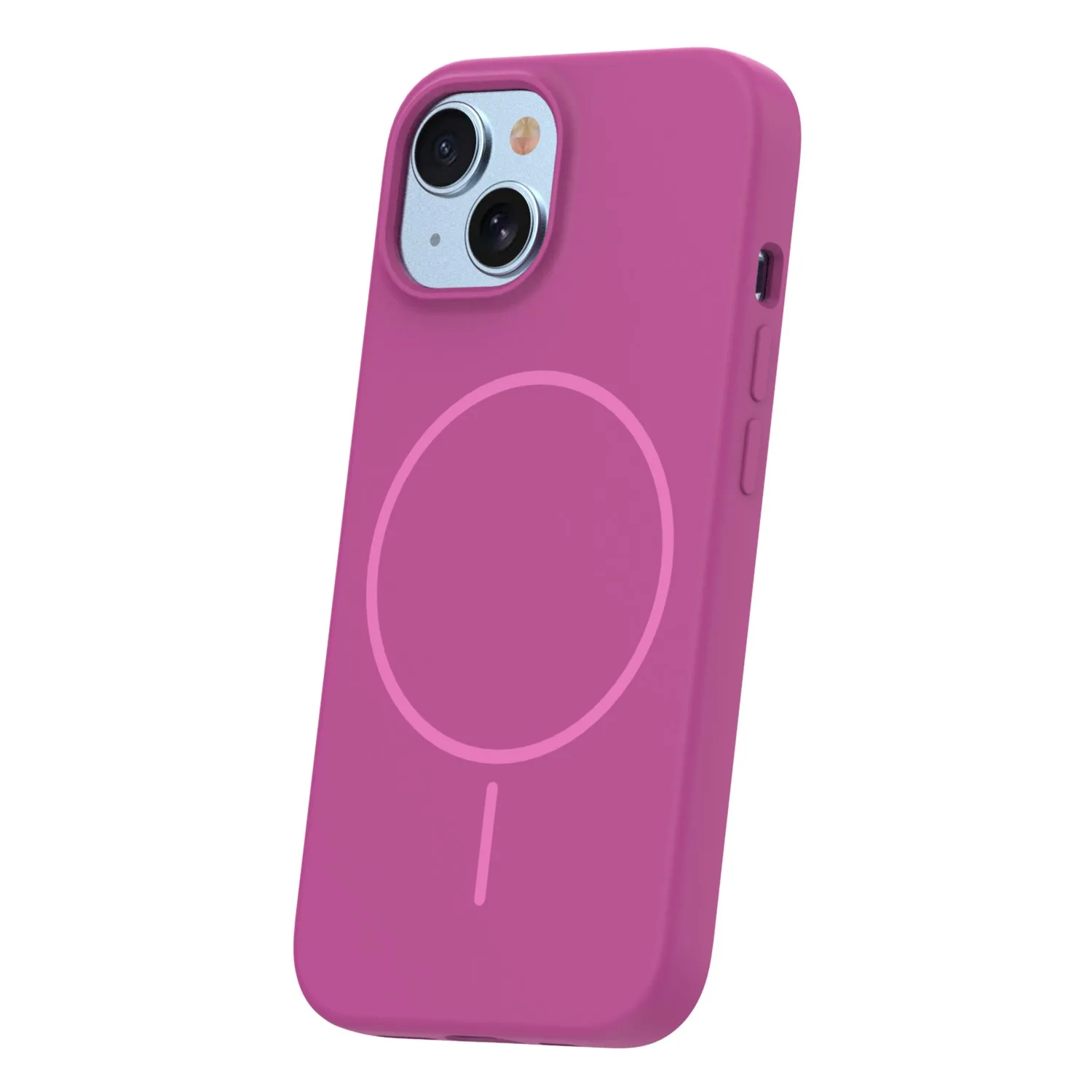 Silicone Thin Mag case for iPhone 14 6,1″ fuschia