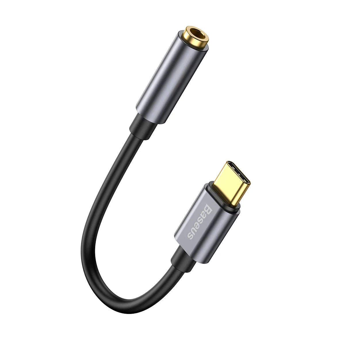 Baseus adapter L54 USB-C till 3,5 mm jack mörkgrå