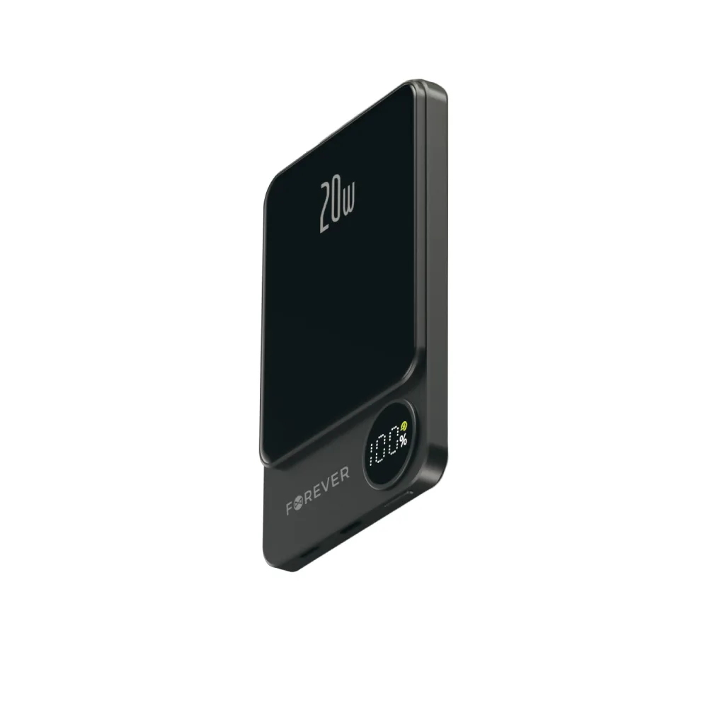 Forever wireless power bank MATB-200 20W PD 5000 mAh magnetic black