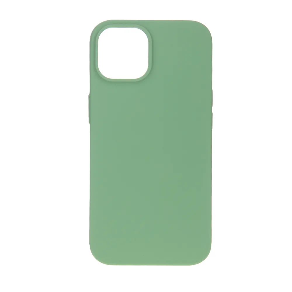 Solid silikonfodral för iPhone 15 Pro 6,1″ ljusgrön