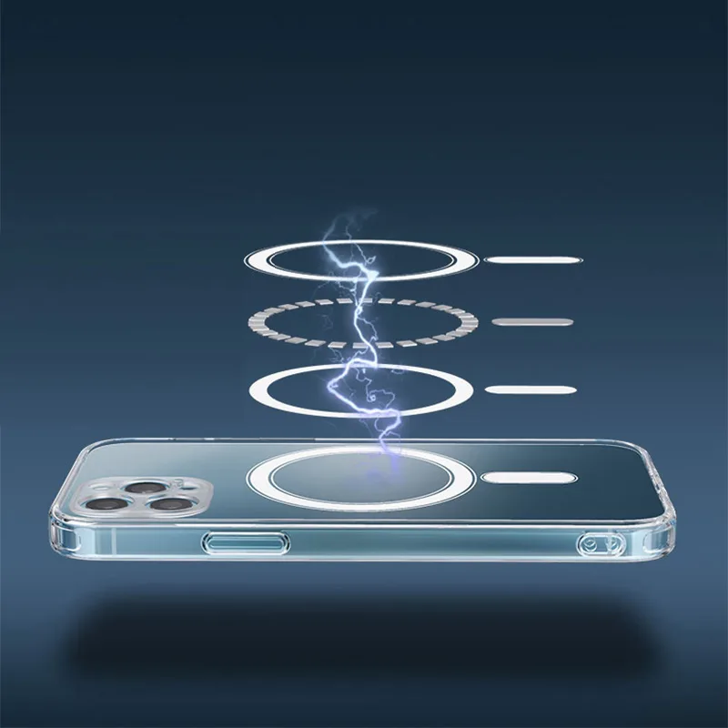 Anti Shock 1,5 mm Mag case for iPhone 13 Pro Max 6,7″ transparent camera protection
