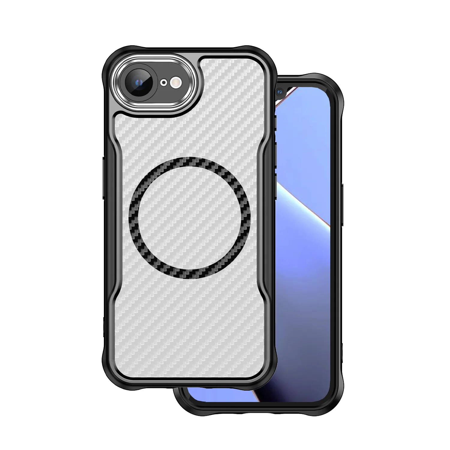 Defender Carbon Mag case for iPhone 16e black
