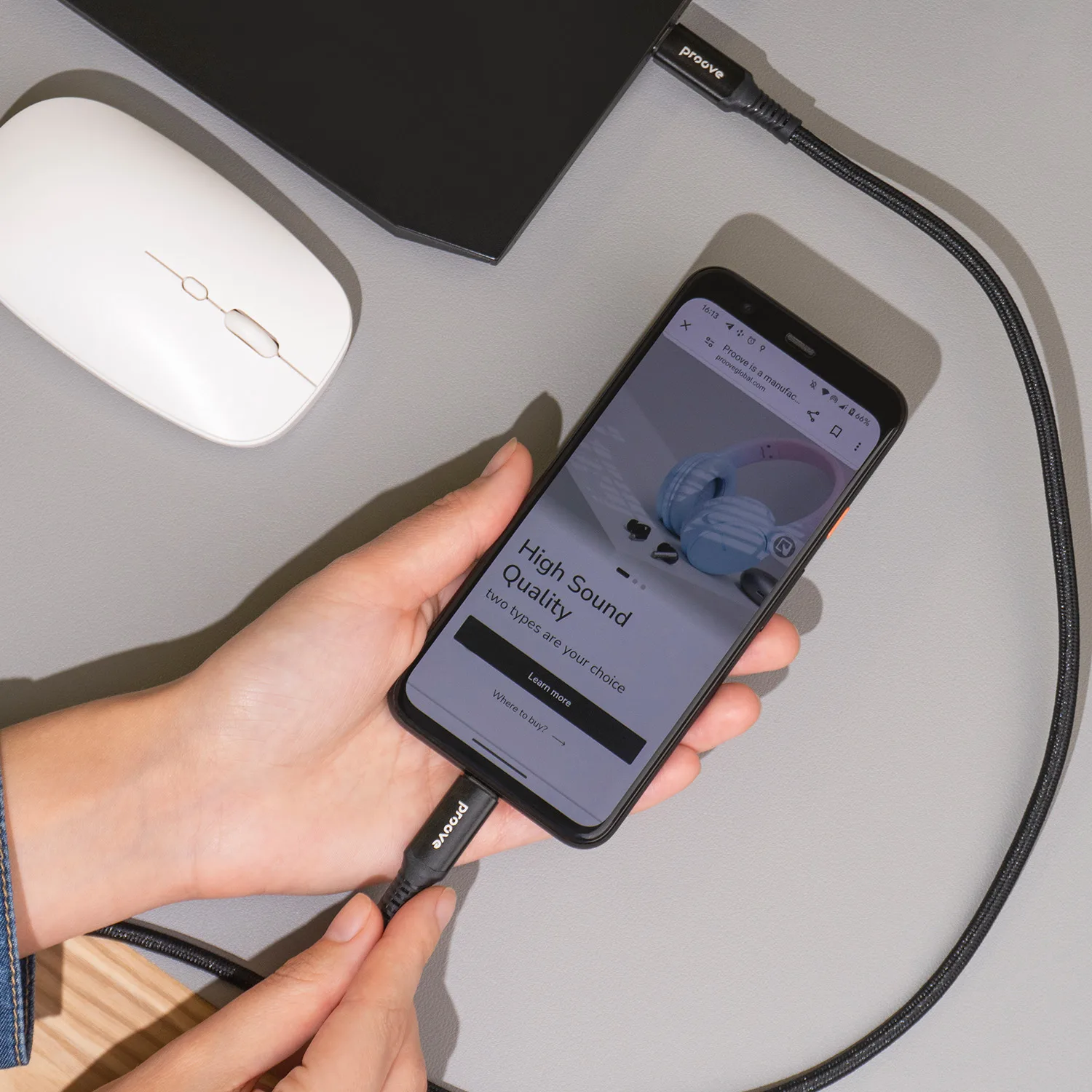 Proove kabel Speed Line USB-C – USB-C 1m 240W svart
