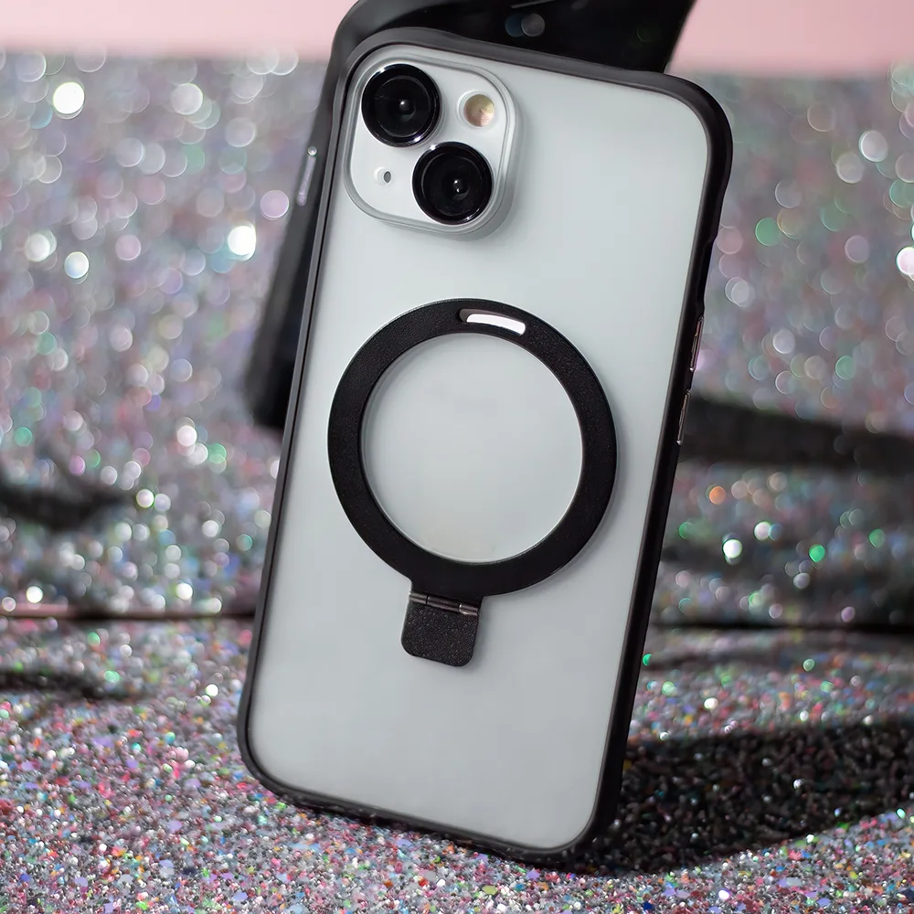 Mag Ring-fodral för iPhone 15 Plus 6,7″ svart