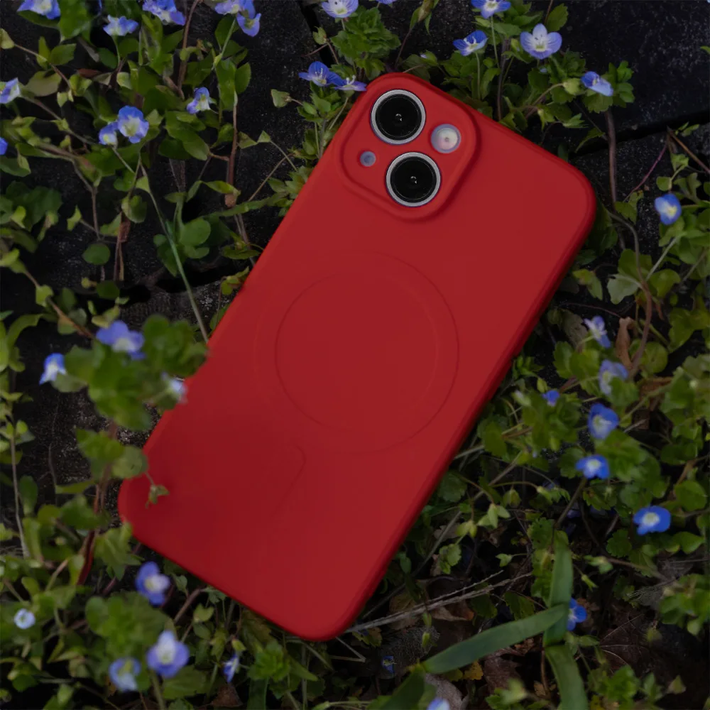 Enkel Color Mag-fodral för iPhone 14 6,1″ i röd