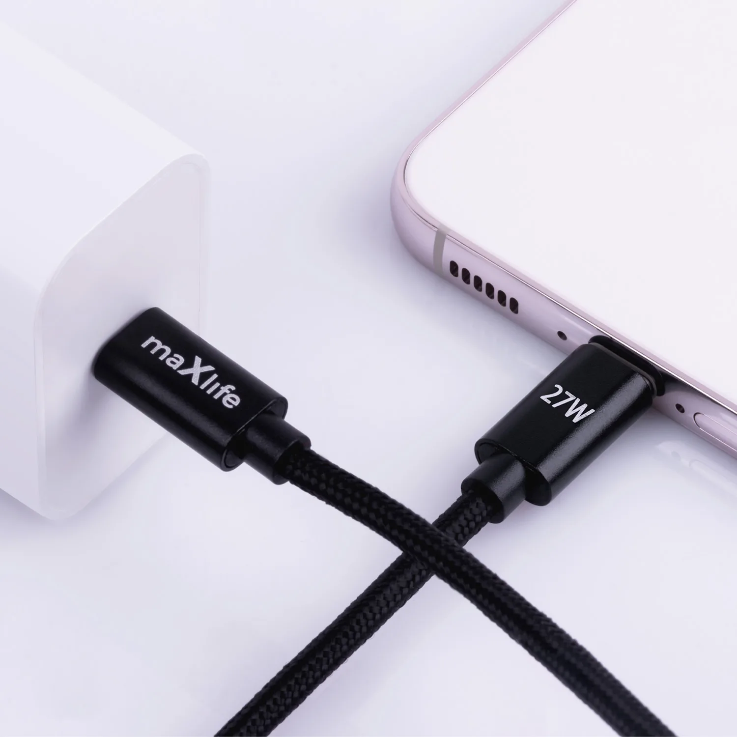 Maxlife MXUC-12 kabel USB-C – Lightning 2,0 m 27W svart