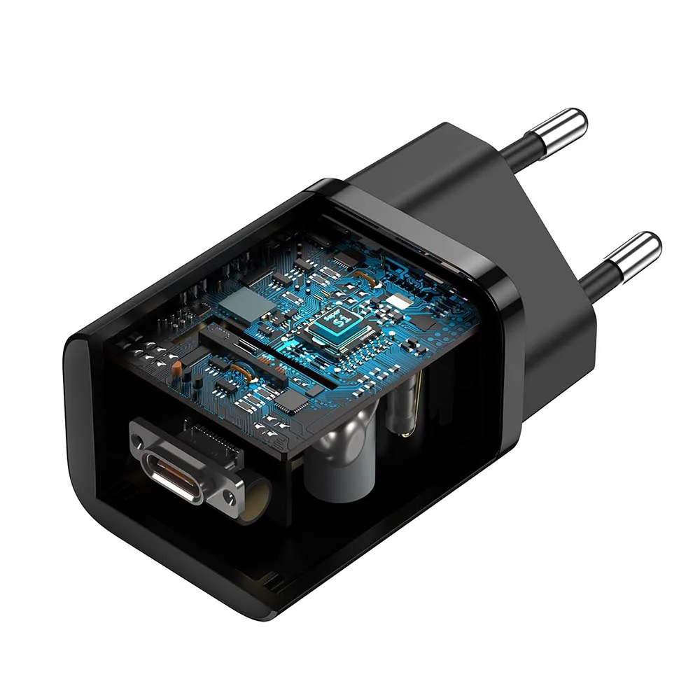 Baseus wall charger Super Si PD 25W 1x USBC black + USB-C – USB-C cable