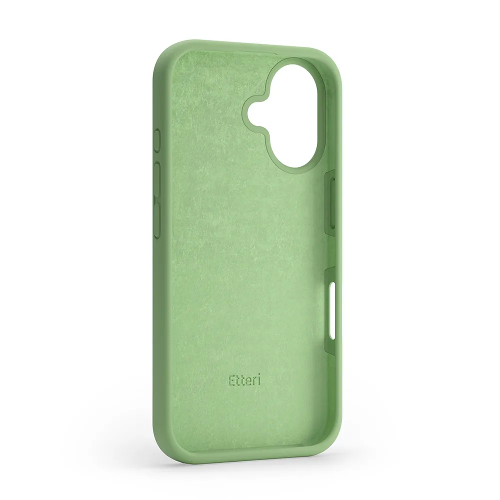 Etteri Silikonfodral för iPhone 16 Plus 6,7″ ljusgrön