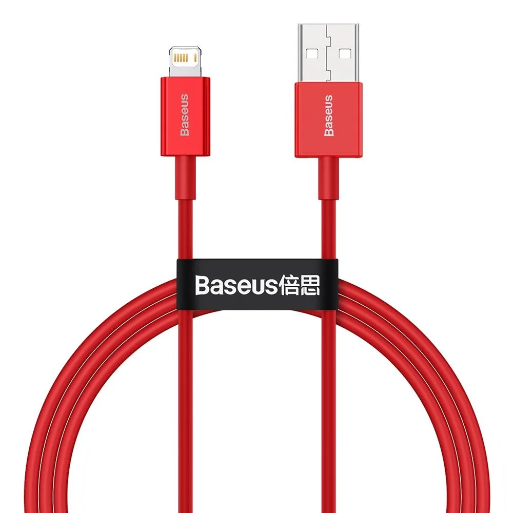 Baseus-kabel Superior USB – Lightning 1,0 m 2,4A röd