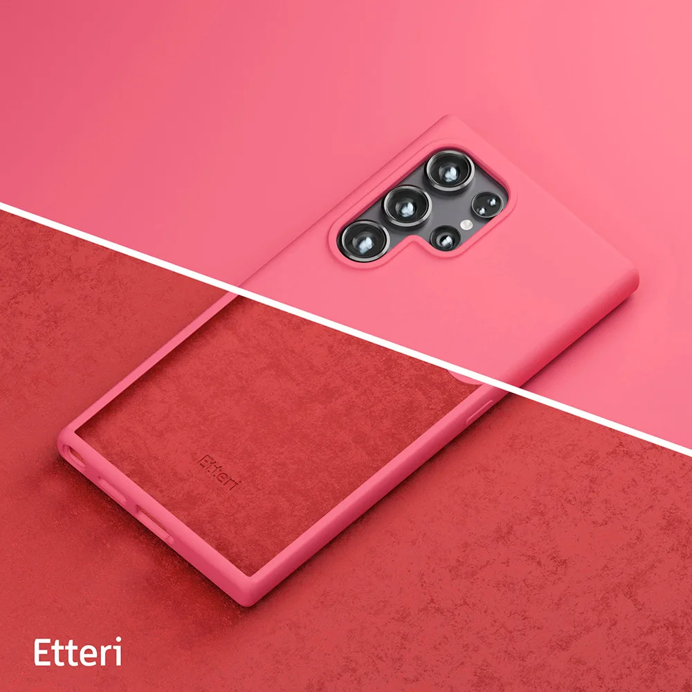 Etteri Silicone case for Samsung Galaxy S25 Ultra raspberry