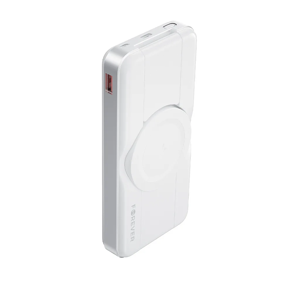 För evigt trådlös powerbank MATB-300 10000 mAh 3-i-1 vit
