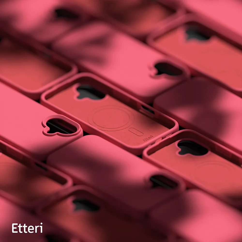 Etteri Silicone Mag-fodral för iPhone 16 Plus 6,7″ (hallonfärgad)
