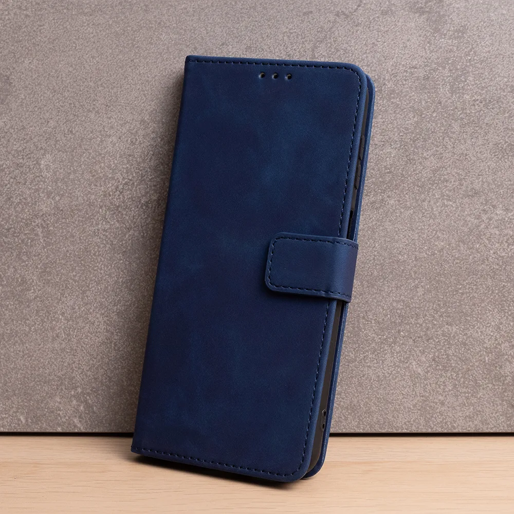 Smart Velvet-fodral till Samsung Galaxy S20 FE i marinblå