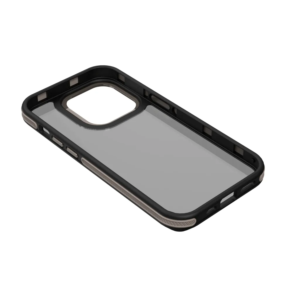 Kristallsvart fodral till iPhone 16e grå