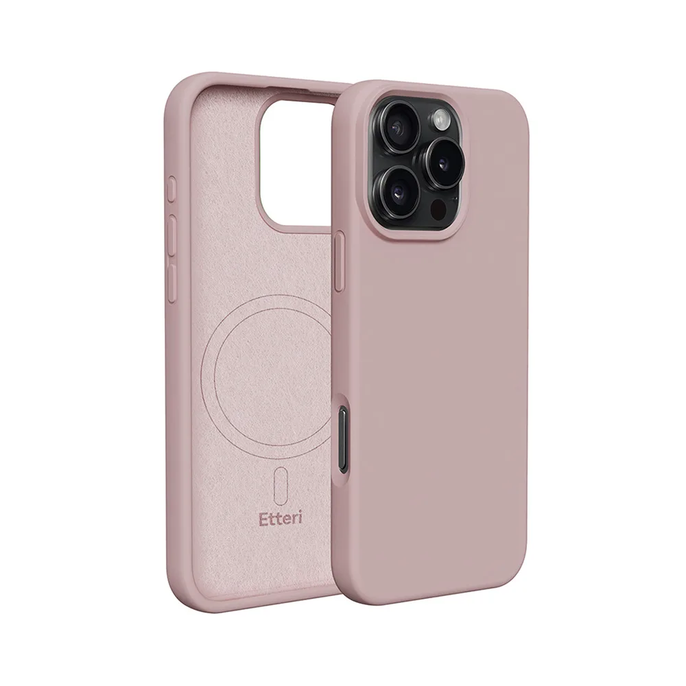 Etteri Silicone Mag case for iPhone 17 Pro light pink