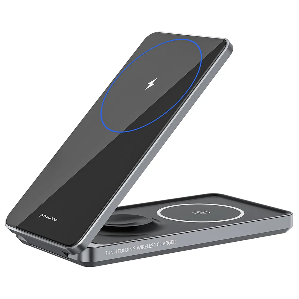 Proove trådlös laddare Metal Edge 3 i 1 grå