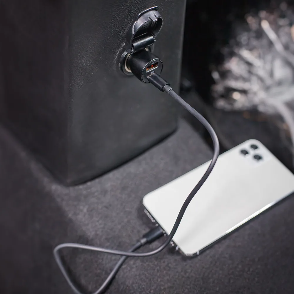 Maxlife MXCC-04 PD QC car charger 1x USB-C 1x USB 20W black