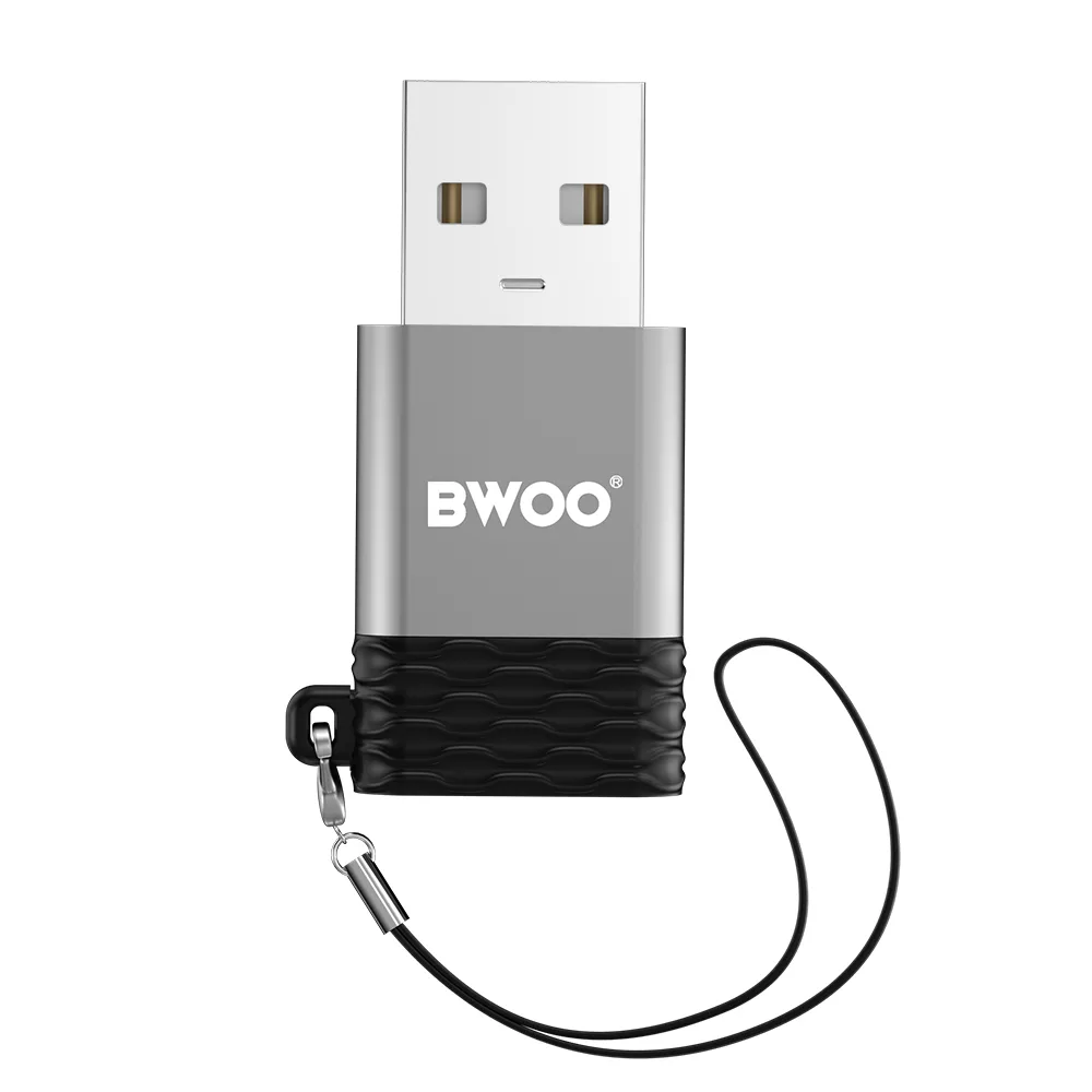 BWOO Adapter USB-C – USB Grå OTG BZ-38