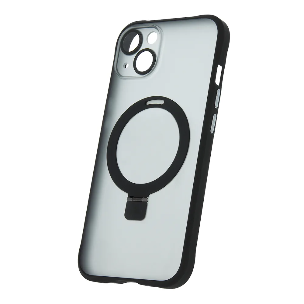 Mag Ring-fodral för iPhone 15 Plus 6,7 tum svart