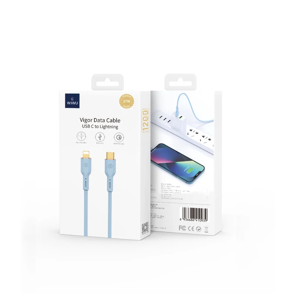 WIWU-kabel YQ01 USB-C – Lightning 30W 1,2 m lila