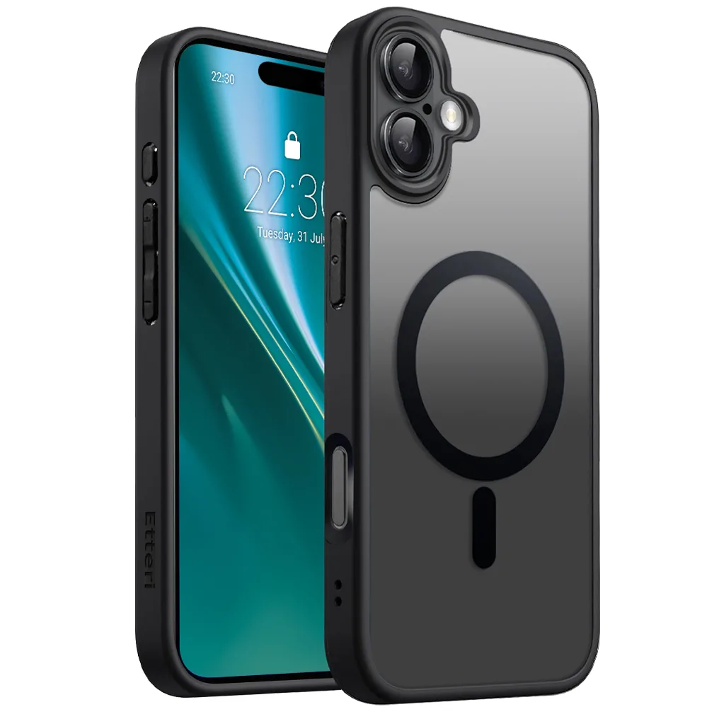 Etteri Matt Mag-fodral för iPhone 16 Plus 6,7″ svart