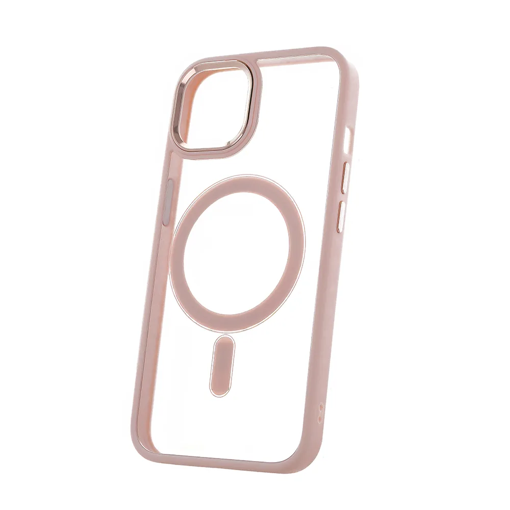 Satin Clear Mag-fodral för iPhone 11 rosa