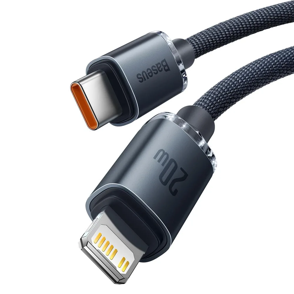 Baseus cable Crystal Shine USB-C – Lightning 1,2 m 20W black