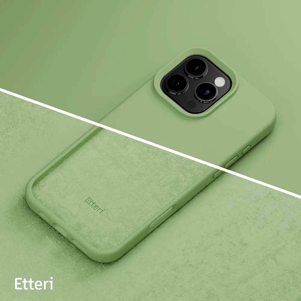 Etteri Silikonfodral för iPhone 16 Pro Max 6,9″ ljusgrönt