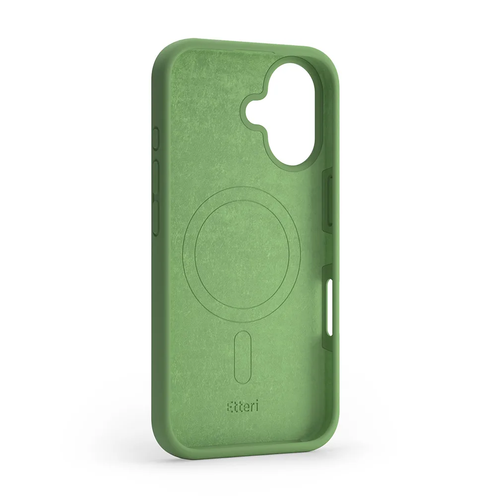 Etteri Silicone Mag-fodral för iPhone 16 6,1″ ljusgrönt