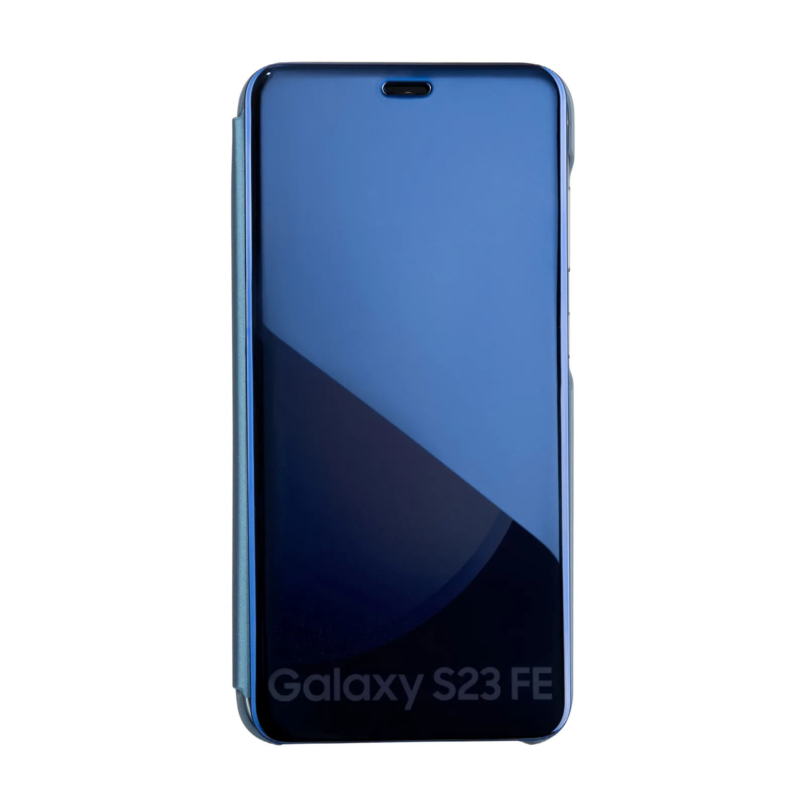 Fodral med vikbar spegelvy för Samsung Galaxy S23 FE – blå