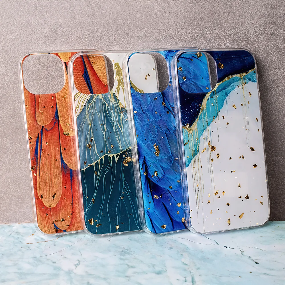 Guld Glam fodral till Samsung Galaxy A14 4G / A14 5G orange
