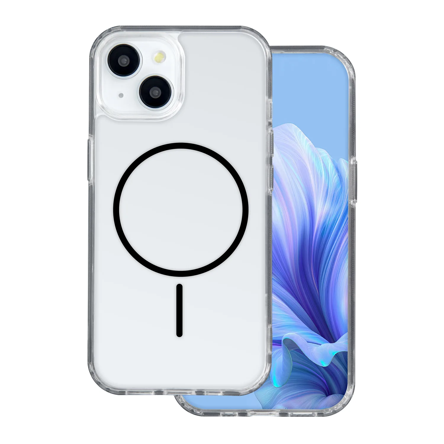 Tunn Mag-fodral med stötdämpning för iPhone 13 Pro Max 6,7 tum – svart