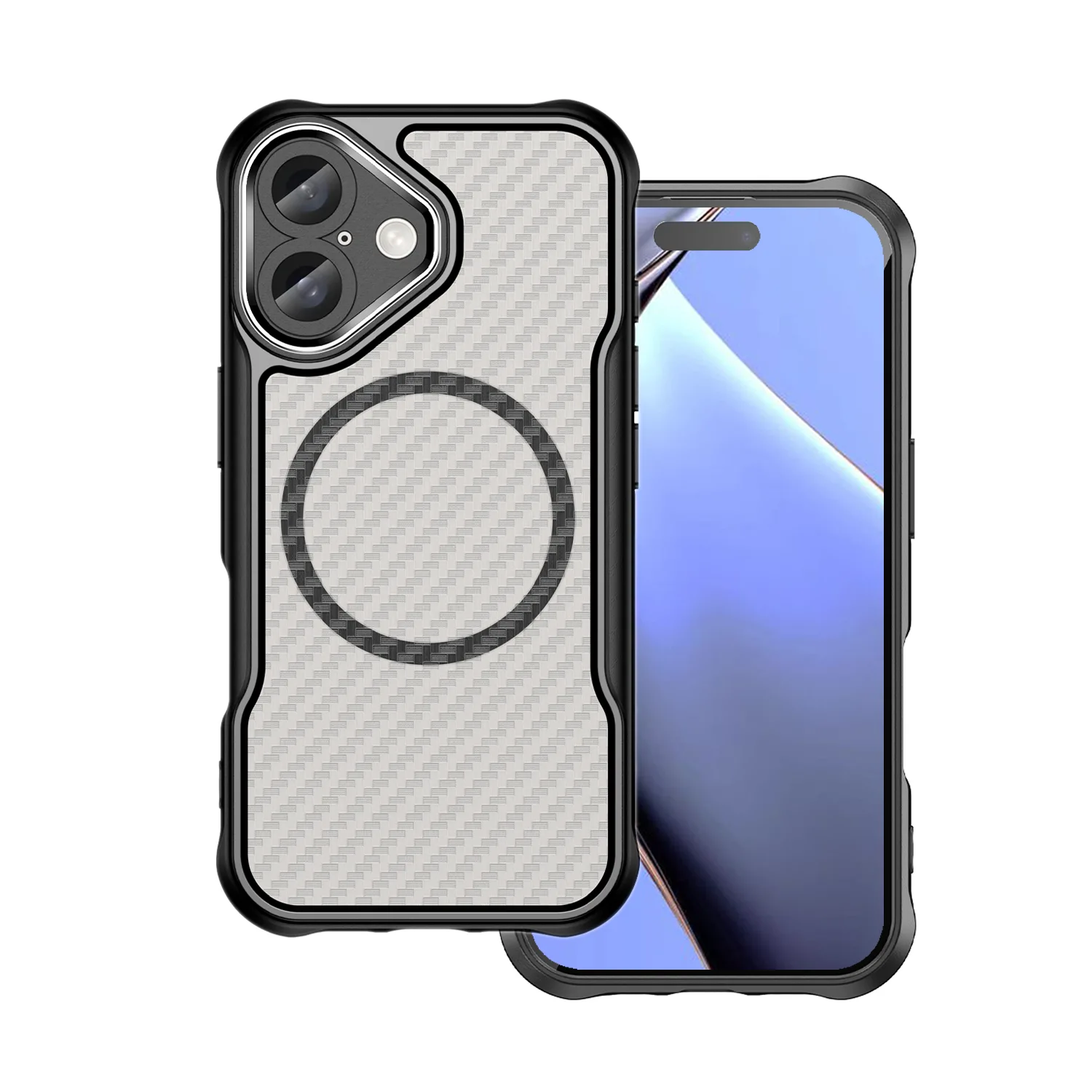Defender Carbon Mag case for iPhone 16 6,1" black