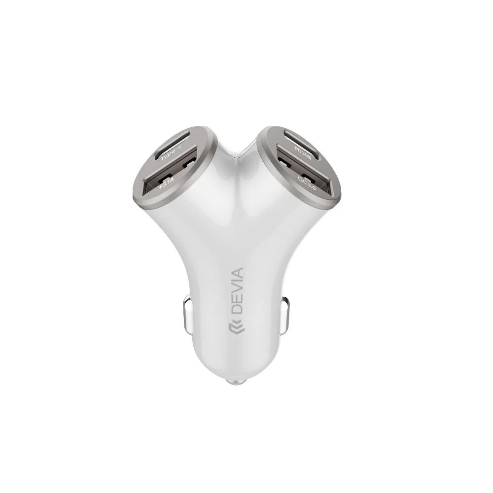 Devia bil-laddare Extreme Metal PD 48W 2x USB 2x USB-C silver