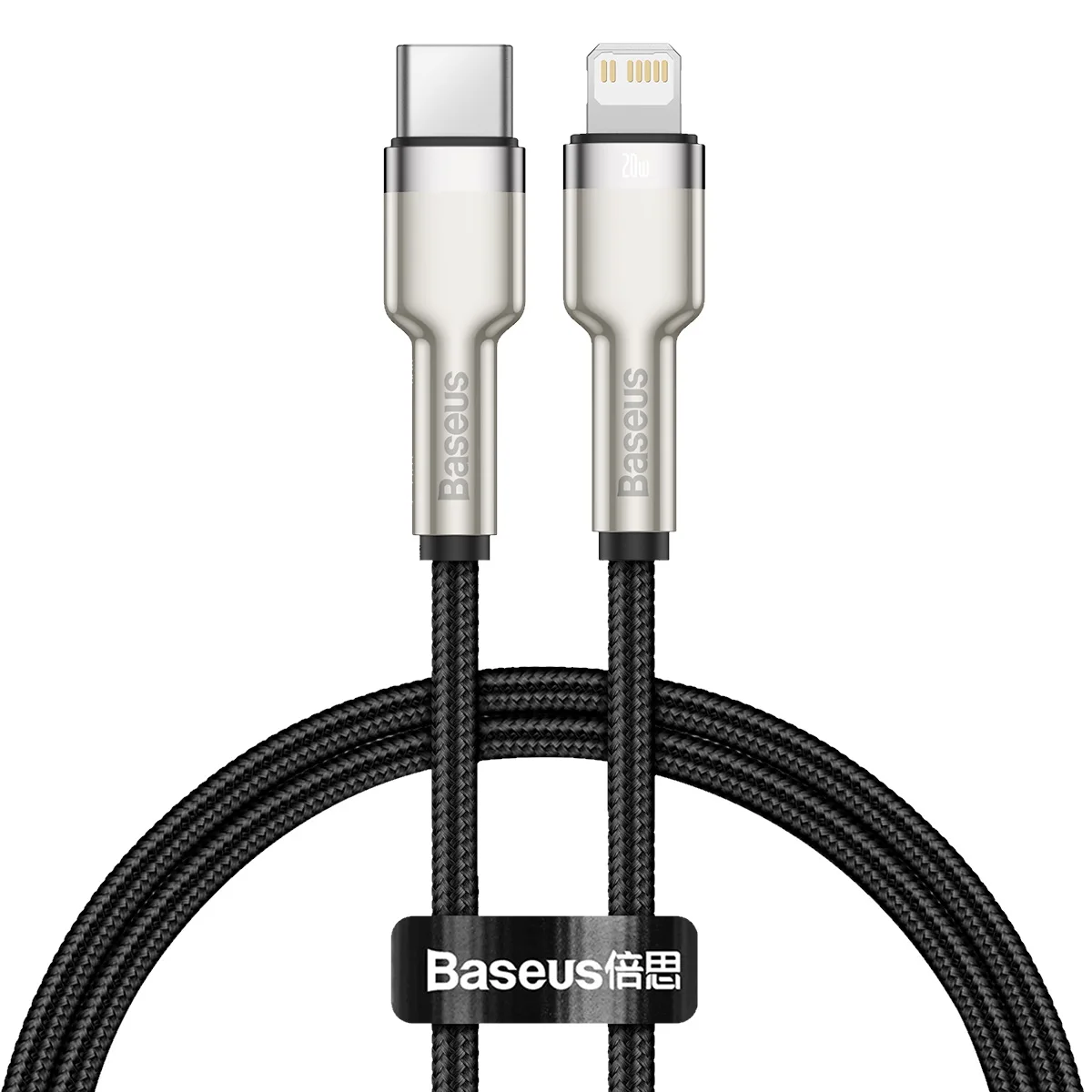 Baseus kabel Cafule Metal PD USB-C – Lightning 0,25 m svart 20W