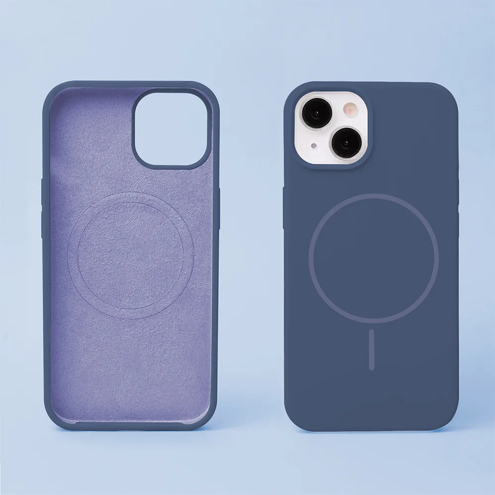 Silicone Thin Mag case for iPhone 14 6,1″ dark blue