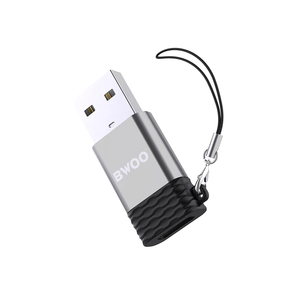 BWOO Adapter USB-C – USB Grå OTG BZ-38