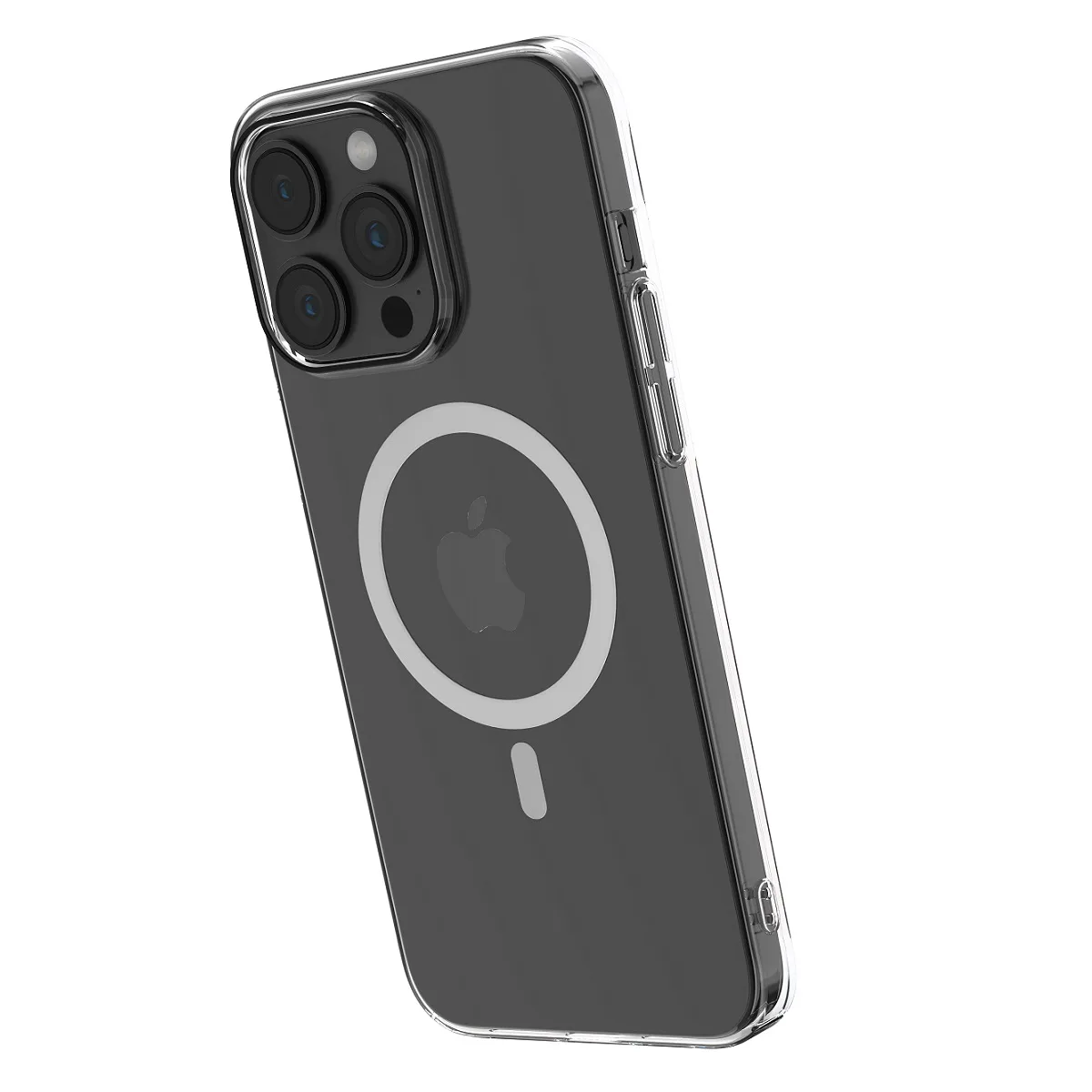 Kommafodral Hard Jacket Mag för iPhone 15 Plus transparent antibakteriell