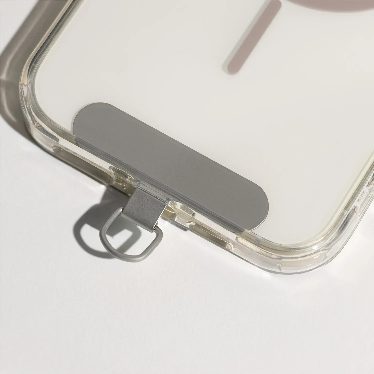 Phone insert metallic silver