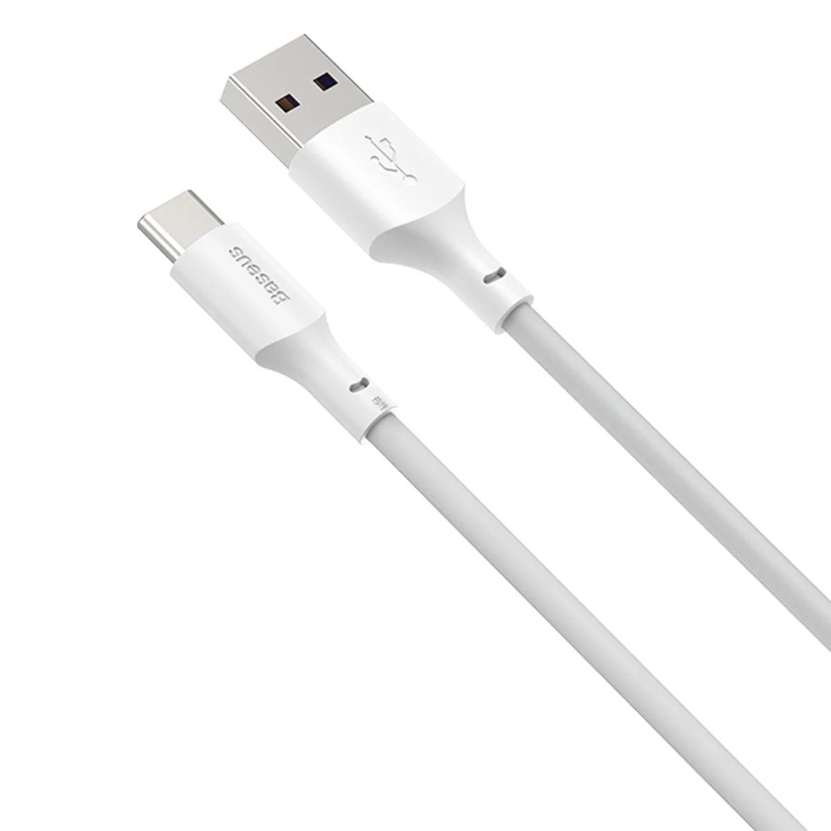 Baseus cable Simple Wisdom USB – USB-C 1,5 m 5A white 2 pcs