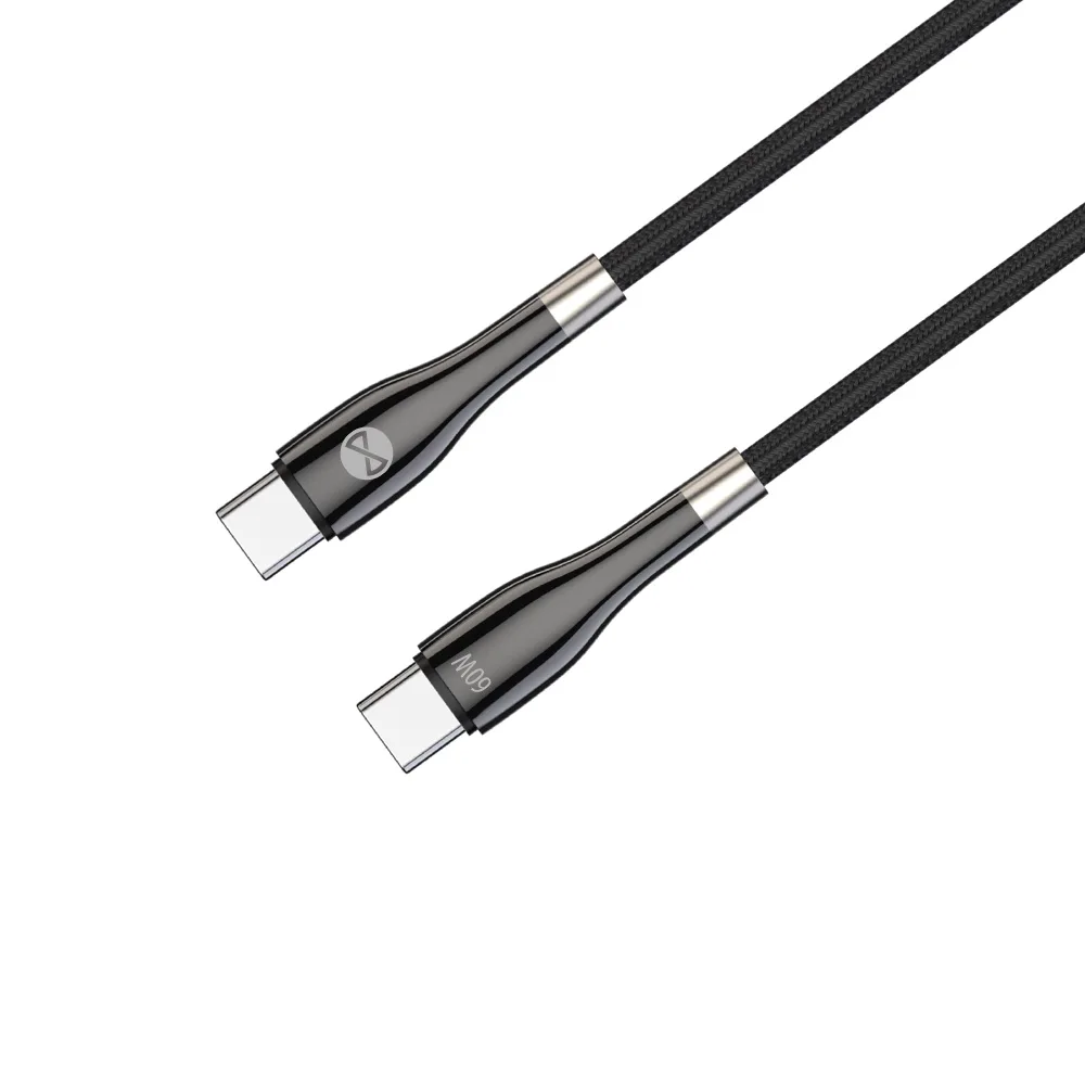 Forever Sleek cable USB-C – USB-C 1,0 m 60W black