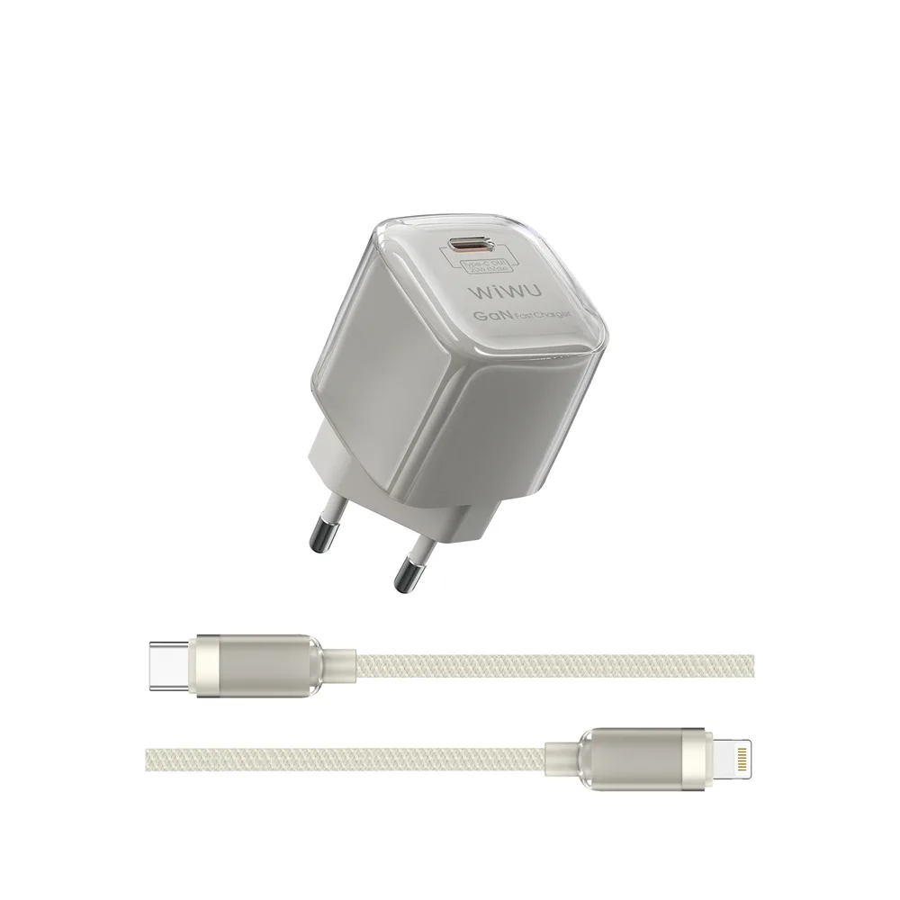 WIWU Jello 20W GaN-laddare Set Wi-U016 C-L, EU-kontakt