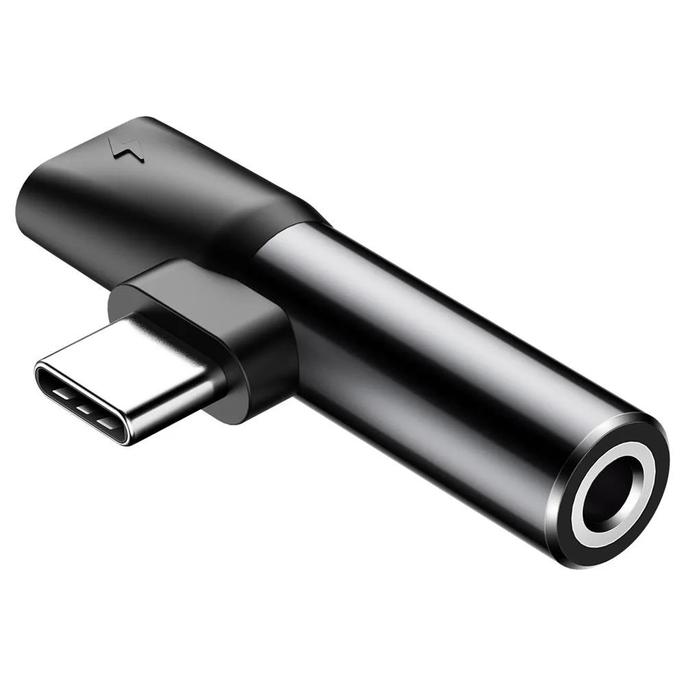 Baseus adapter L41 USB-C to USB-C – jack 3,5 mm black