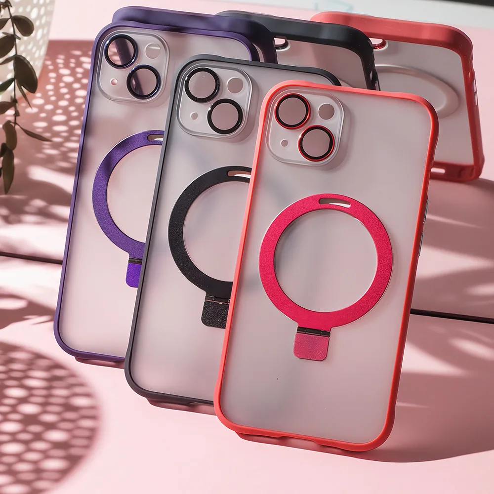 Mag Ring-fodral för iPhone 15 6,1″ rött