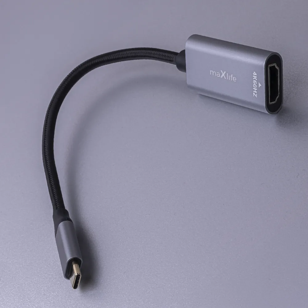 Maxlife adapter MXHC-01 HDMI – USB-C 4K 60HZ black