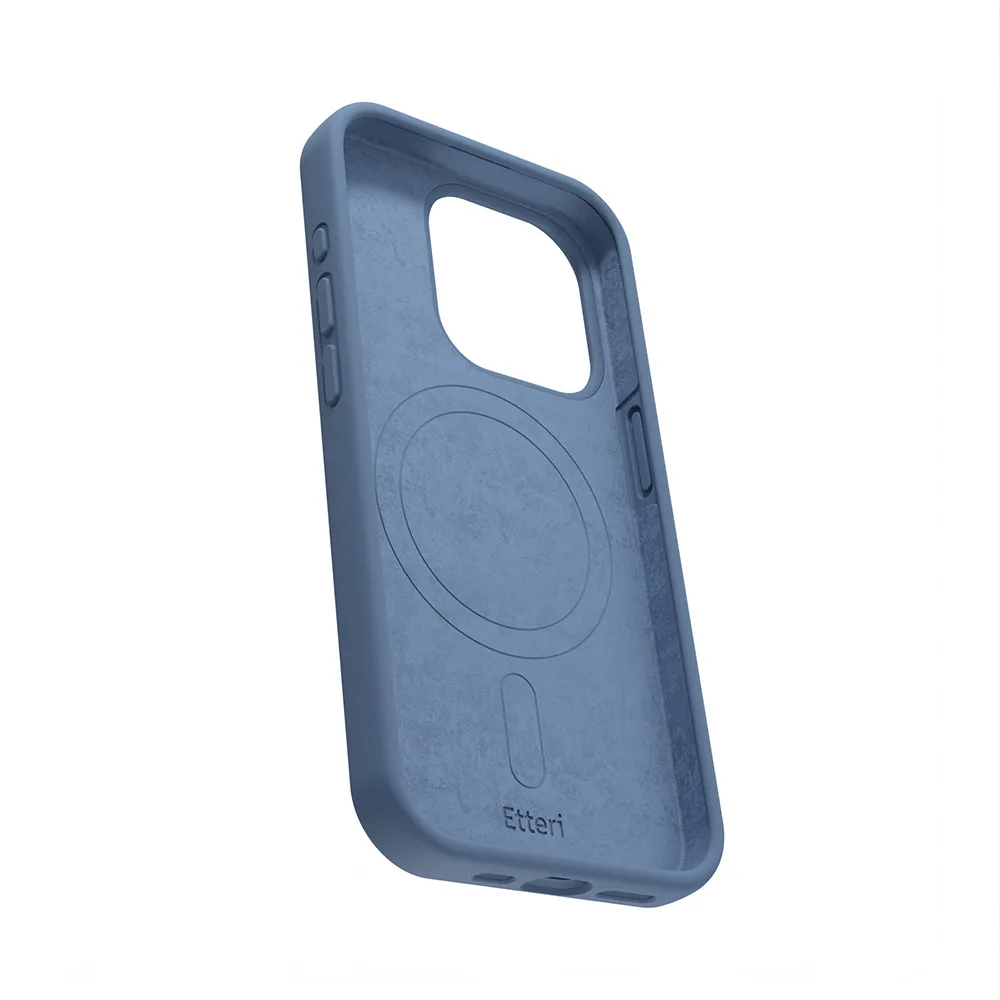 Etteri Silikon Mag-fodral för iPhone 15 Pro Max 6,7″ mörkblå