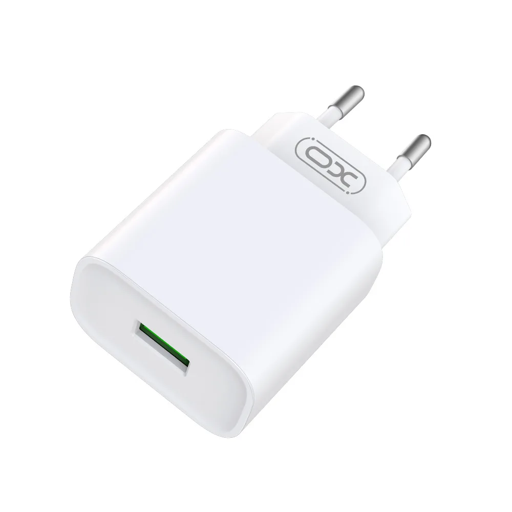 XO wall charger CE02D QC 3.0 18W 1x USB white + USB-C cable
