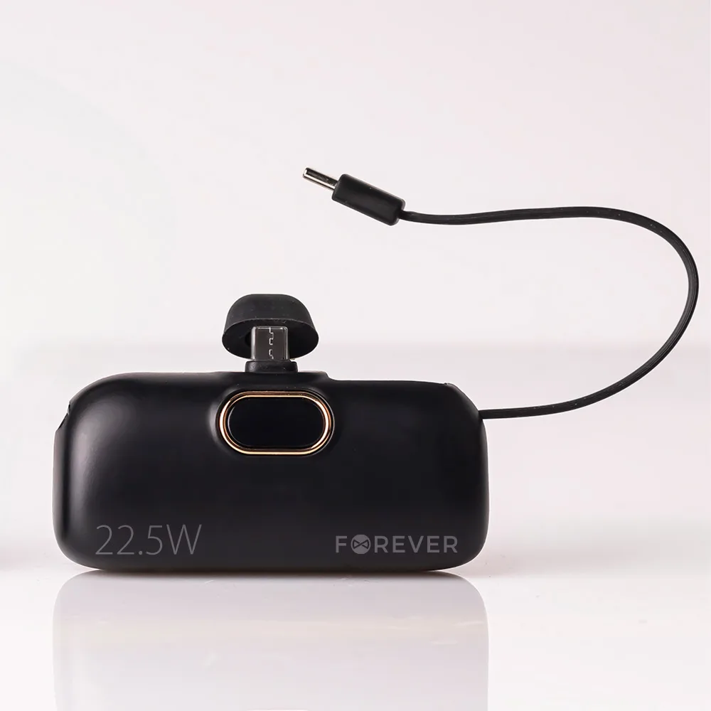 Forever mini power bank MTB-100 22.5W 5000 mAh USB C black