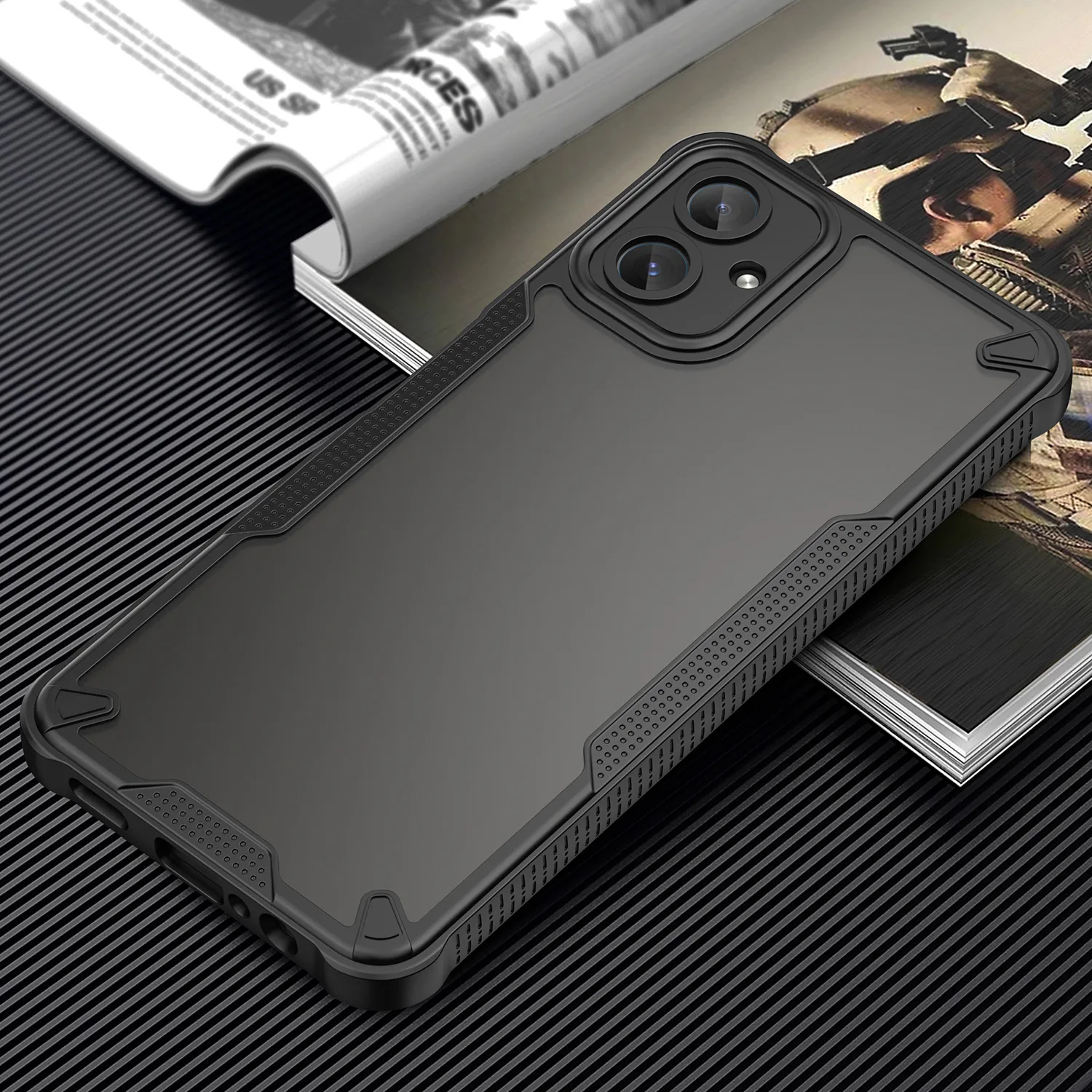 Defender Matt-fodral för Samsung Galaxy A06 5G i svart