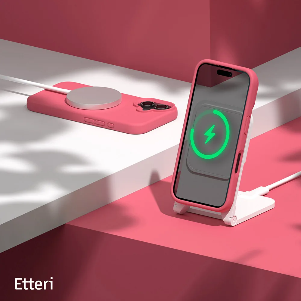 Etteri Silikonfodral till iPhone 16 6,1″ hallon
